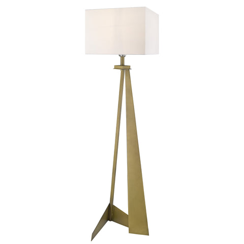 Stratos 1-Light Aged Brass Floor Lamp