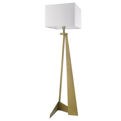 Stratos 1-Light Aged Brass Floor Lamp