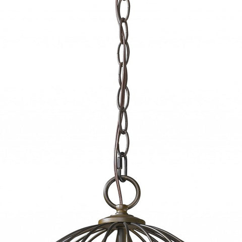 Aria 3-Light Oil-Rubbed Bronze Globe Pendant With Mother Of Pearl Accents