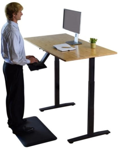 Natural Bamboo Dual Motor Electric Office Adjustable Computer Desk