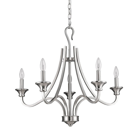 Michelle 5-Light Satin Nickel Chandelier