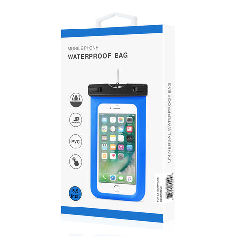 Reiko Waterproof Case For Iphone 6 Plus/ 6s Plus/ 7 Plus Or 5.5 Inch Devices With Wrist Strap In Blue