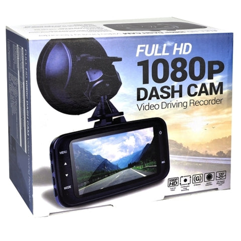 Automotive 1080p Hd Dash Cam With Night Vision&#44; 2.7 Lcd Screen &windshield Mounting (records To Microsd Card)