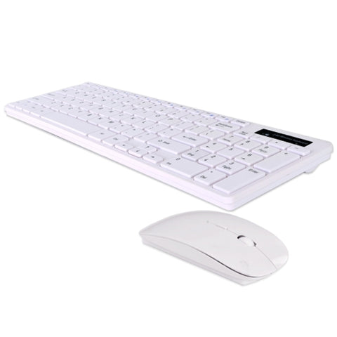 2.4ghz 95-key Wireless Ultra Low Profile Spill Resistant Multimediakeyboard & Optical Mouse Kit (white)