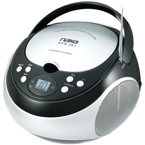 Naxa Npb251bk Portable Cd Player With Am/fm Radio (black)