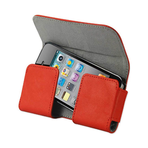 Horizontal Pouch With Easy Take Out Design Iphone4 In Orange (4.72x2.56x0.59 Inches Plus)