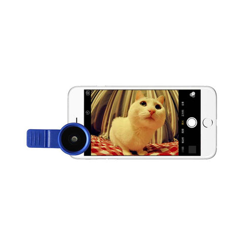 Professional Hd Camera Lenskit Built In 15x Macro Lens Navy For Iphones And Smartphones