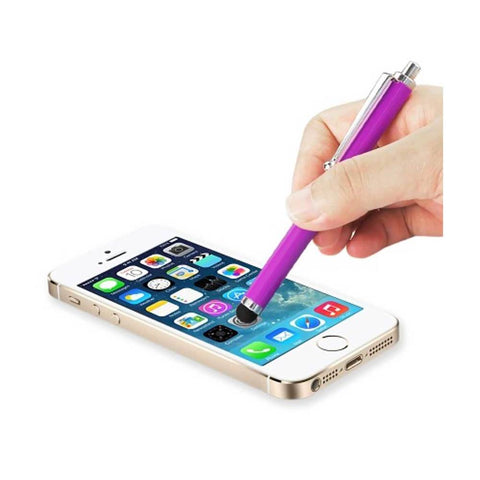 Reiko Mini Stylus Touch Screen Pen With Clip In Purple