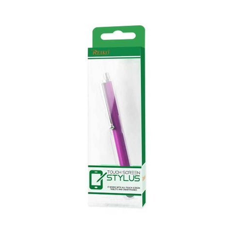 Reiko Mini Stylus Touch Screen Pen With Clip In Purple