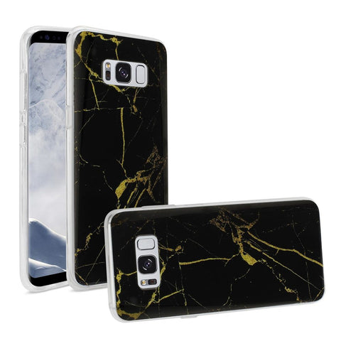 Reiko Samsung Galaxy S8 Edge/ S8 Plus Streak Marble Iphone Cover In Black