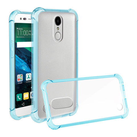 Reiko Lg Fortune/ Phoenix 3/ Aristo Clear Bumper Case With Air Cushion Protection In Clear Navy