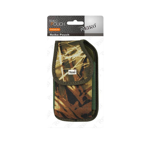 Reiko Vertical Rugged Pouch With Metal Belt Clip In Camouflage (3.5x2.1x1.1 Inches)