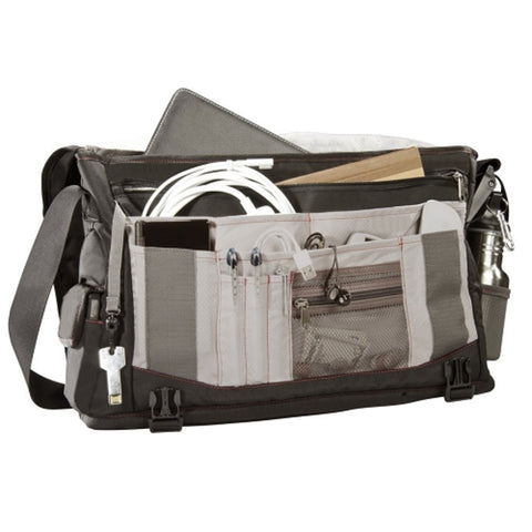 Ecbc Trident Messenger Bag W/adjustable Shoulder Strap (gray) -fits Up To 14 Notebooks