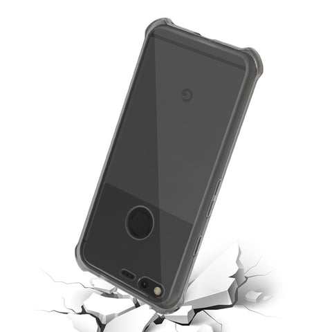 Reiko Google Pixel Clear Bumper Case With Air Cushion Protection In Clear Black