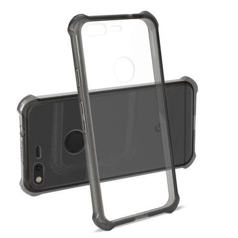 Reiko Google Pixel Clear Bumper Case With Air Cushion Protection In Clear Black