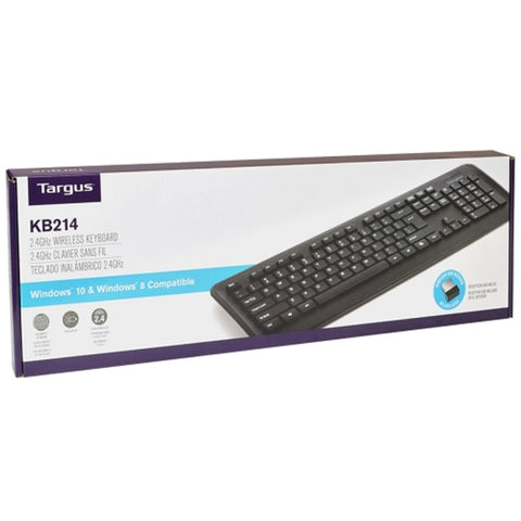 Targus Kb214 2.4ghz 104-key Wireless Keyboard W/usb Receiver(black) - Color Retail Box