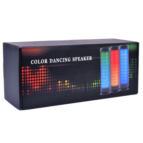 Color Dancing Portable Bluetooth Speaker (9.25 Tall) W/led Visualequalizer&#44; 3.5mm Audio Input & Microsdhc Card Slot