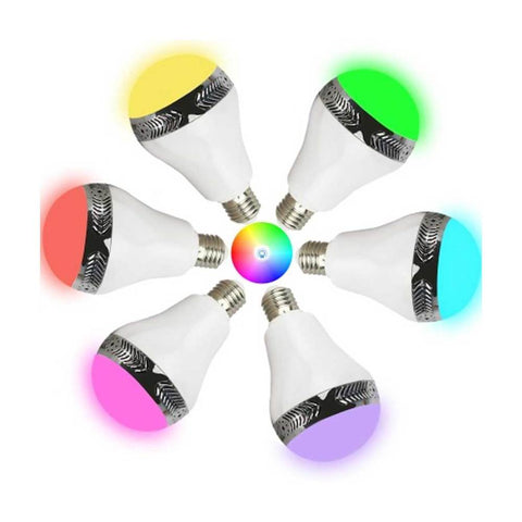 Reiko Universal Light Bulb Bluetooth Spectrum Led Light Speaker In White