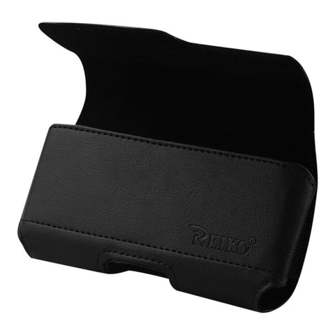 Horizontal Z Lid Leather Pouch Iphone4 In Black (4.72x2.56x0.59 Inches Plus)