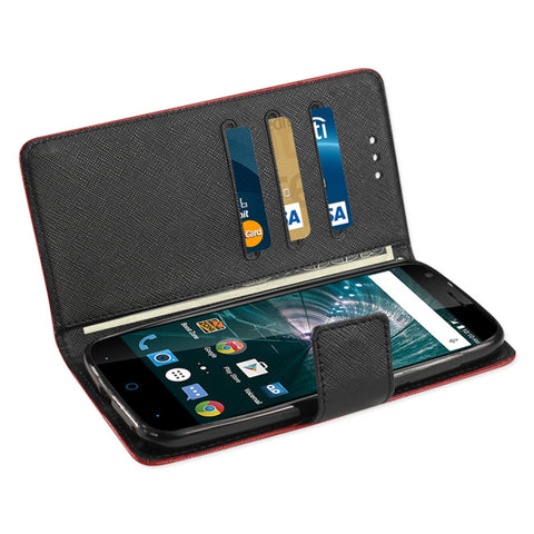 Reiko Grand X3 (z959)/ Warp 7 3-in-1 Wallet Case In Red