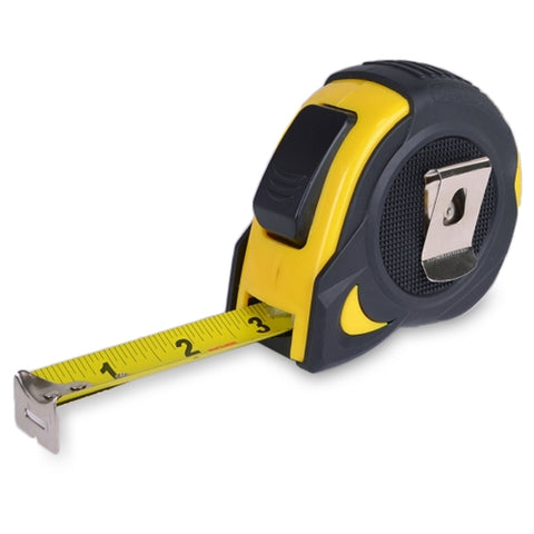 25 Rubberized Tape Measure W/belt Clip (black/yellow)