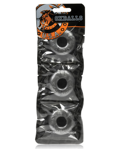 Oxballs Ringer 3 Pack Cock Ring Steel Silver