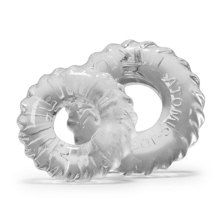 Oxballs Truckt 2 Piece Cock Ring Set Clear