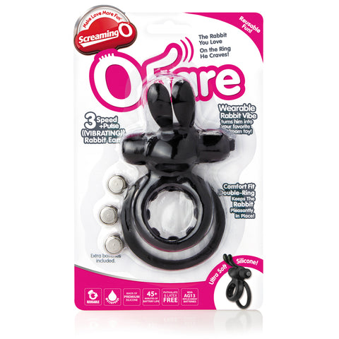 OHare Rabbit Vibrating Ring - Black