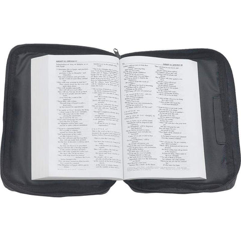 Embassy Black Solid Genuine Leather Bible Cover