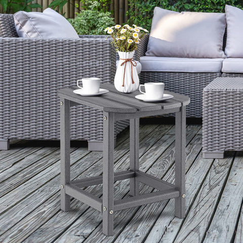 18 Feet Rear Resistant Side Table for Garden Yard and Patio-Gray