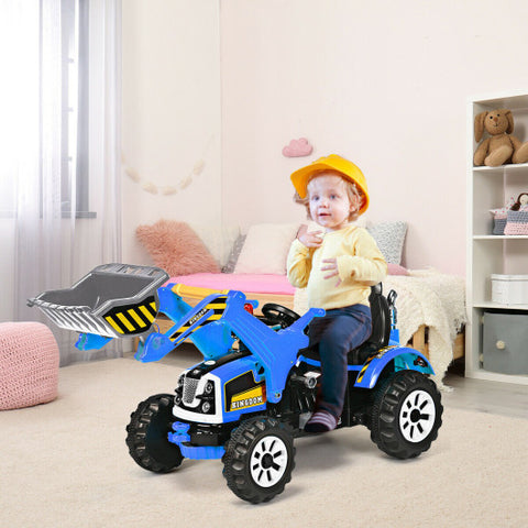 12 V Battery Powered Kids Ride on Dumper Truck-Blue