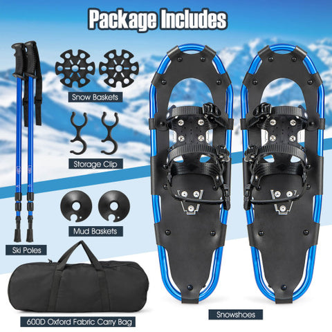 21/25/30 Inch Lightweight Terrain Snowshoes with Flexible Pivot System-21 inches