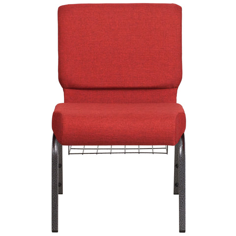 Crimson Fabric Church Chair