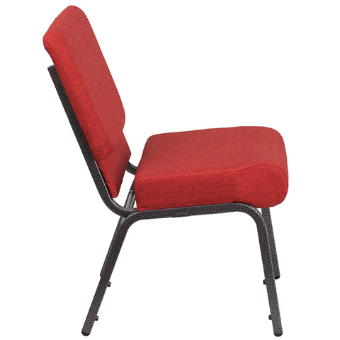 Crimson Fabric Church Chair