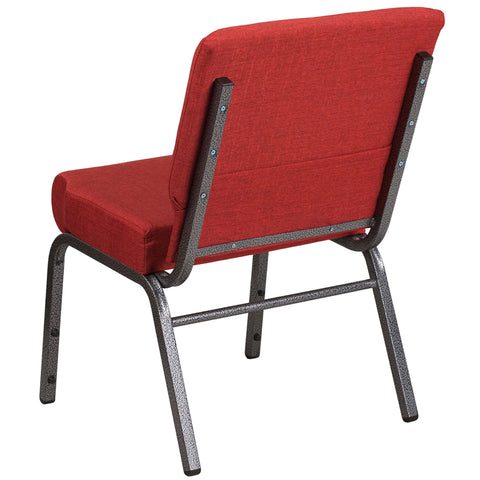 Crimson Fabric Church Chair