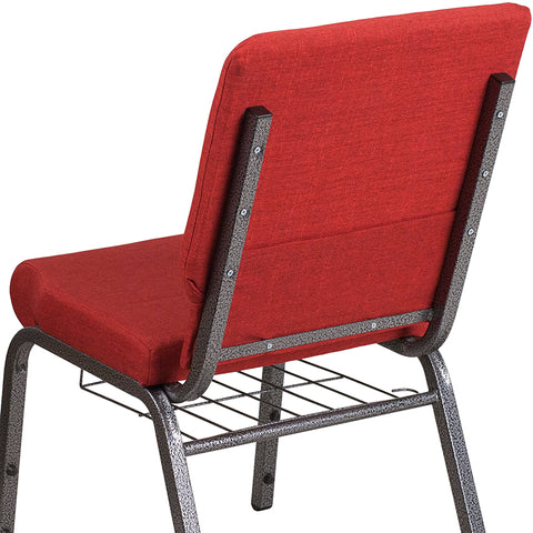 Red Fabric Church Chair