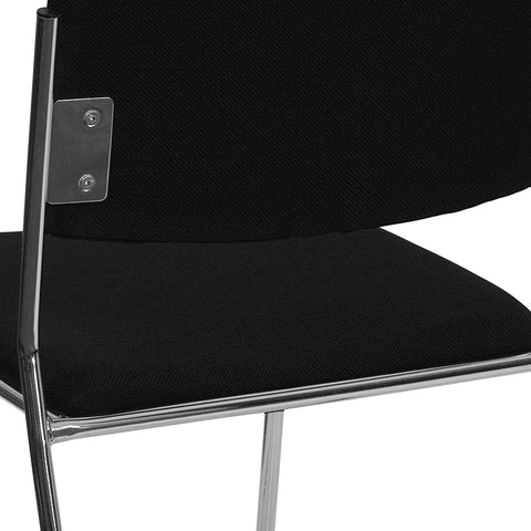 Black Fabric Stack Chair