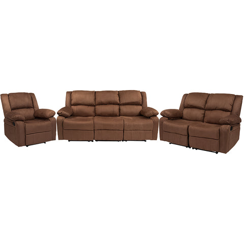 Black Leather Recliner Set