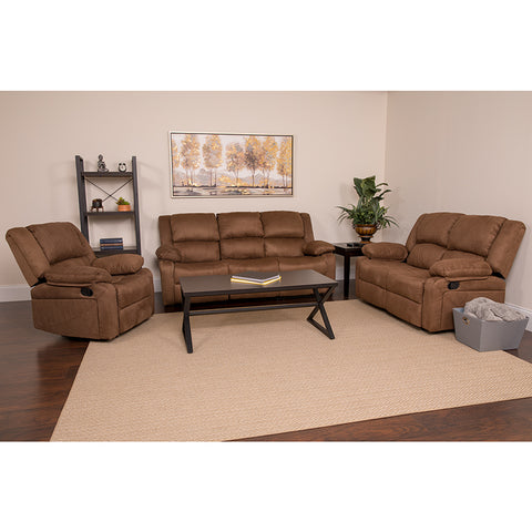 Black Leather Recliner Set