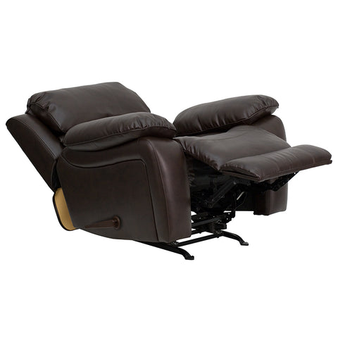 Brown Leather Rocker Recliner