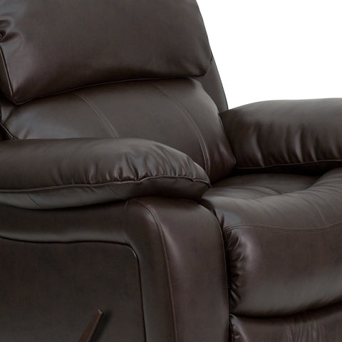 Brown Leather Rocker Recliner