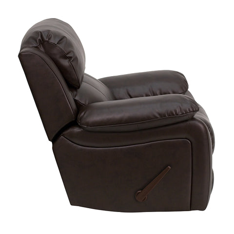 Brown Leather Rocker Recliner