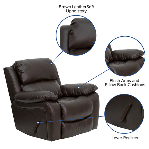 Brown Leather Rocker Recliner