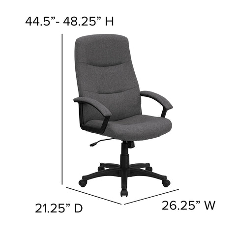 Gray High Back Fabric Chair