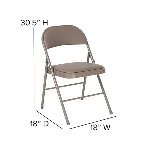 Gray Vinyl Folding Chair