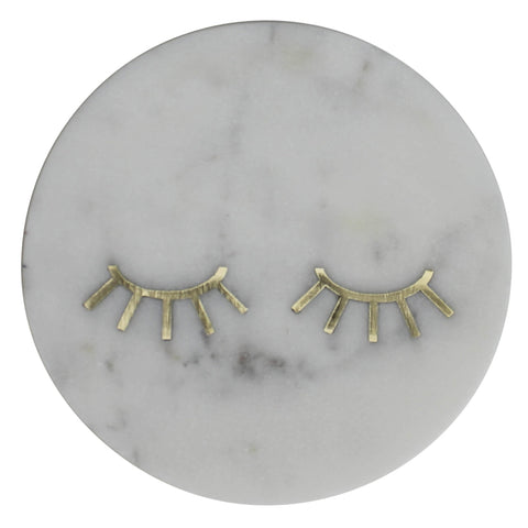 Lashes Inlay Marble Serving Tray