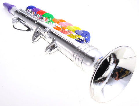 Clarinet with 8 Colored Keys, Metallic Silver