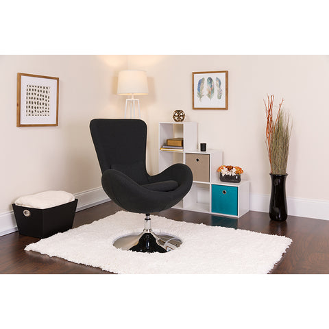 White Leather Egg Series Chair