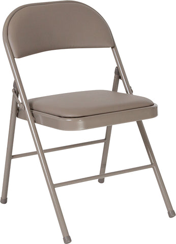 Gray Vinyl Folding Chair