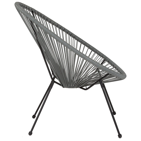 Grey Bungee Oval Lounge Chair